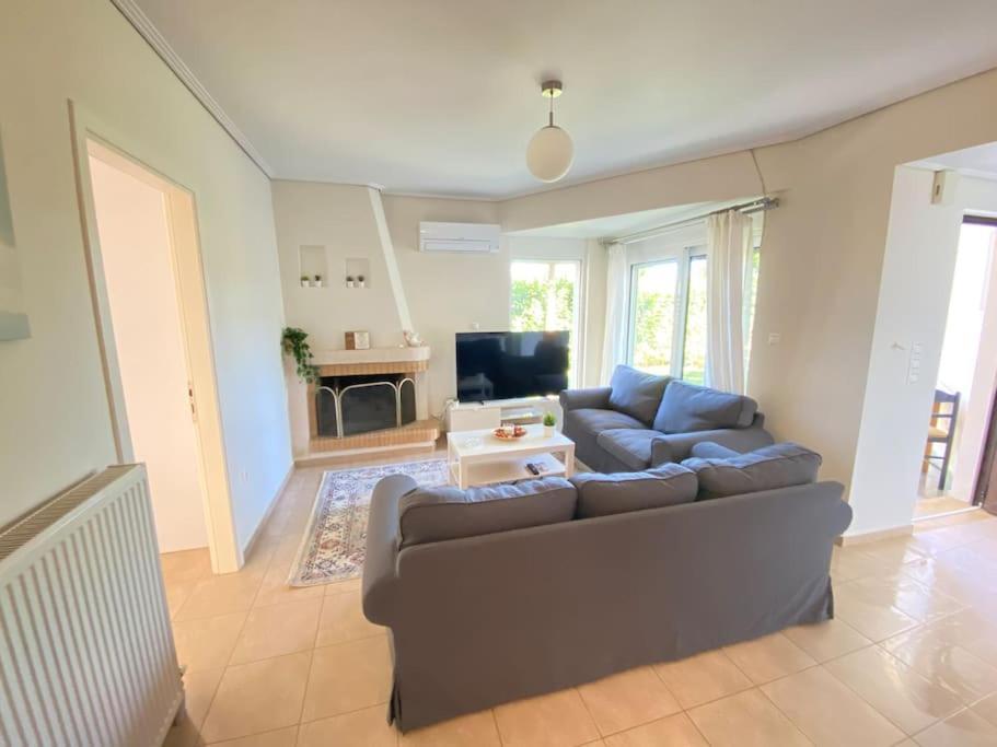 Cozy 2 Room Apartment With Garden Near Athens Air-Port アルテミダ エクステリア 写真